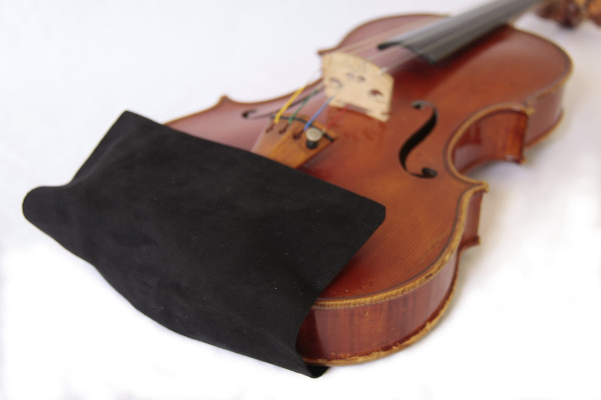 Chinrest Cover Italian Suede Leatherwood Bespoke Rosin